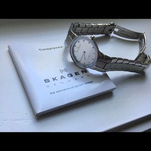 Skagen Silver Crystal Watch